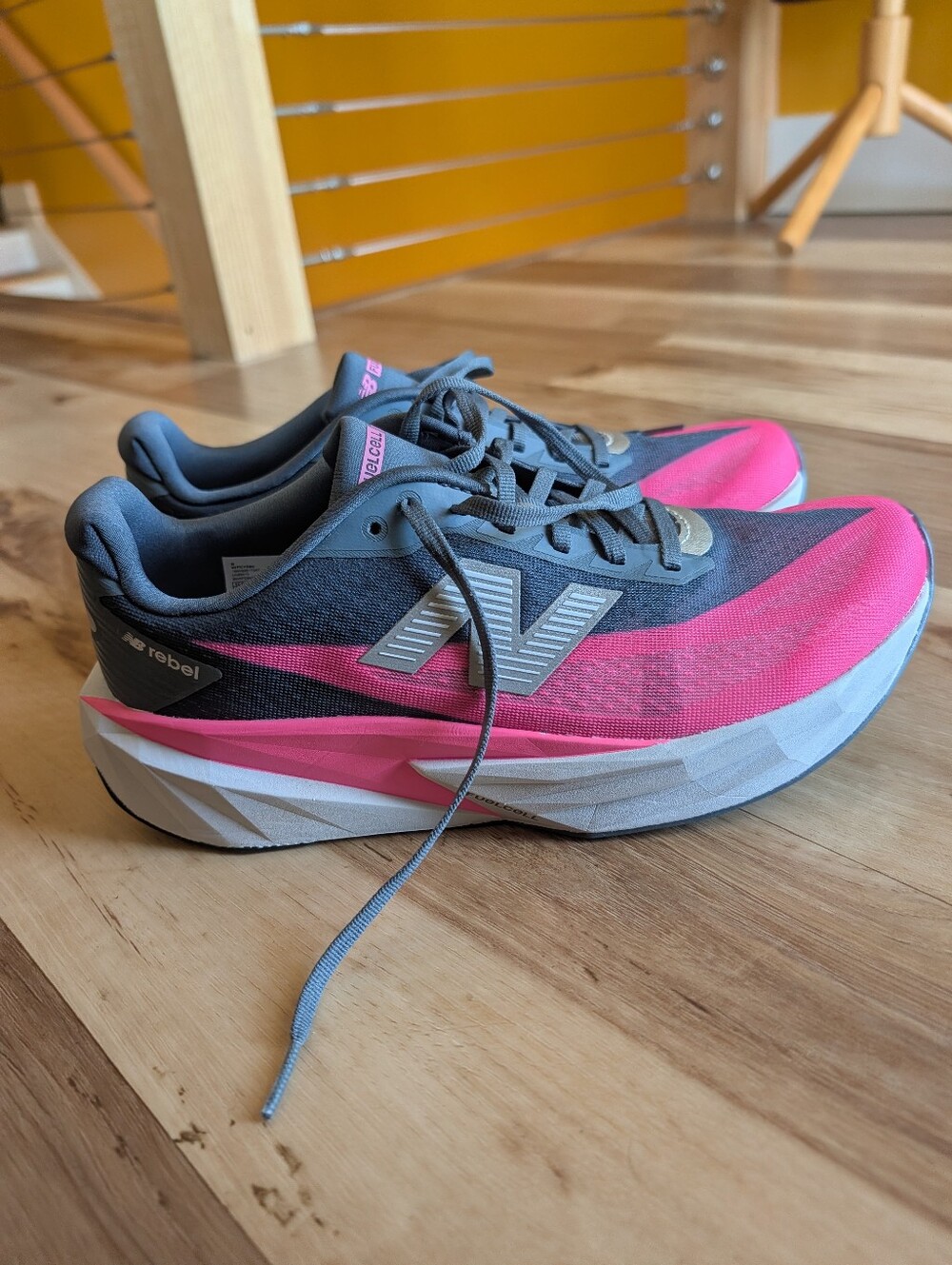 New Balance Women’s Pink and Gray Running Shoes - FuelCell Rebel